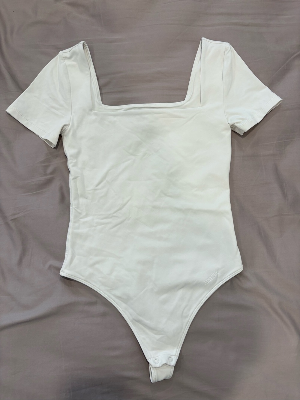 Aritzia Contour Off-White Square Neck Bodysuit